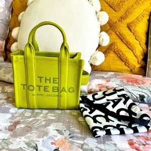 MARC JACOBS LEATHER MICRO TOTE BAG